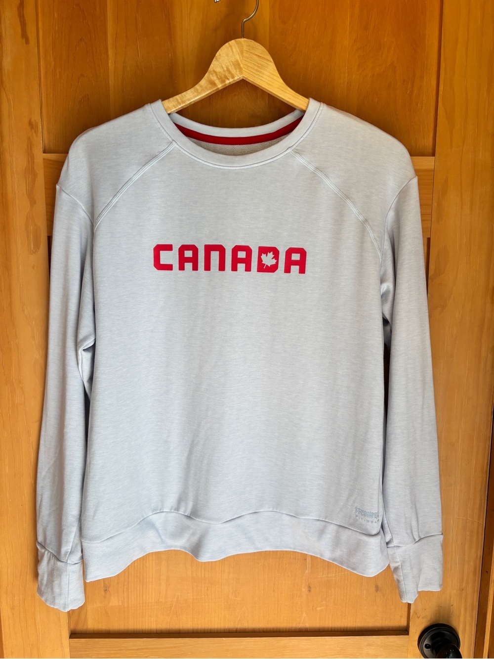 Canada Crewneck Sweatshirt - Light Gray with Red Logo